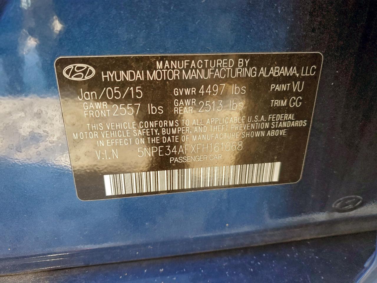 2015 HYUNDAI SONATA SPORT photo 12