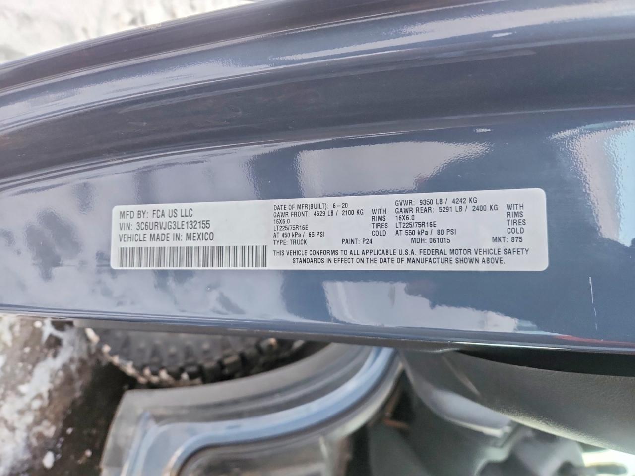 2020 RAM PROMASTER 3500 DELIVERY VAN photo 25