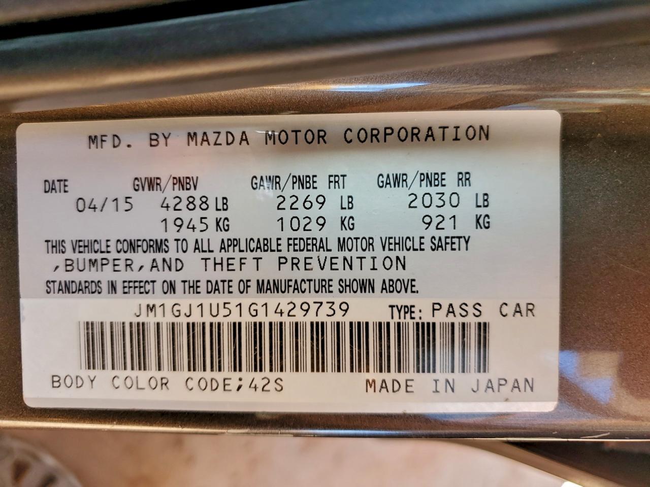 2016 MAZDA 6 SPORT photo 23