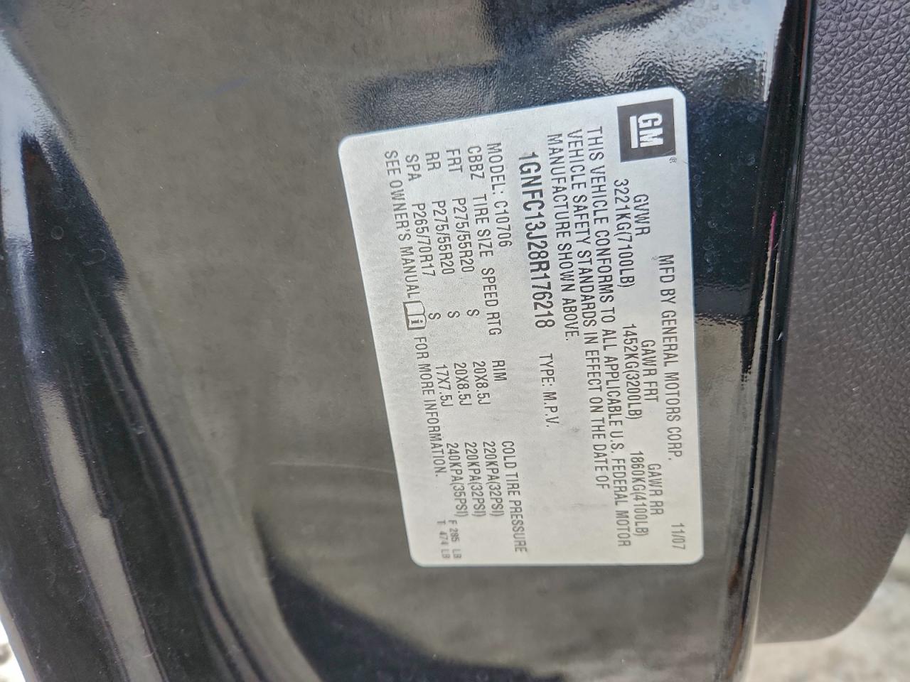 2008 CHEVROLET TAHOE C1500 photo 25