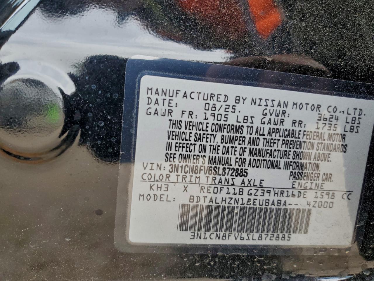 2025 NISSAN VERSA SR photo 23