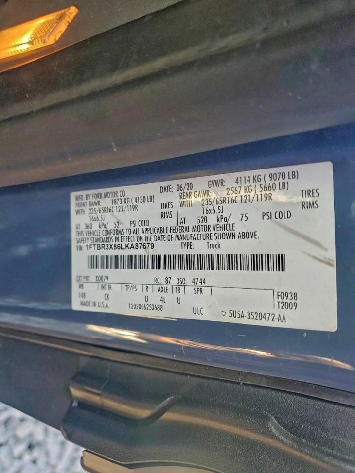 2020 FORD TRANSIT 250 DELIVERY VAN photo 25