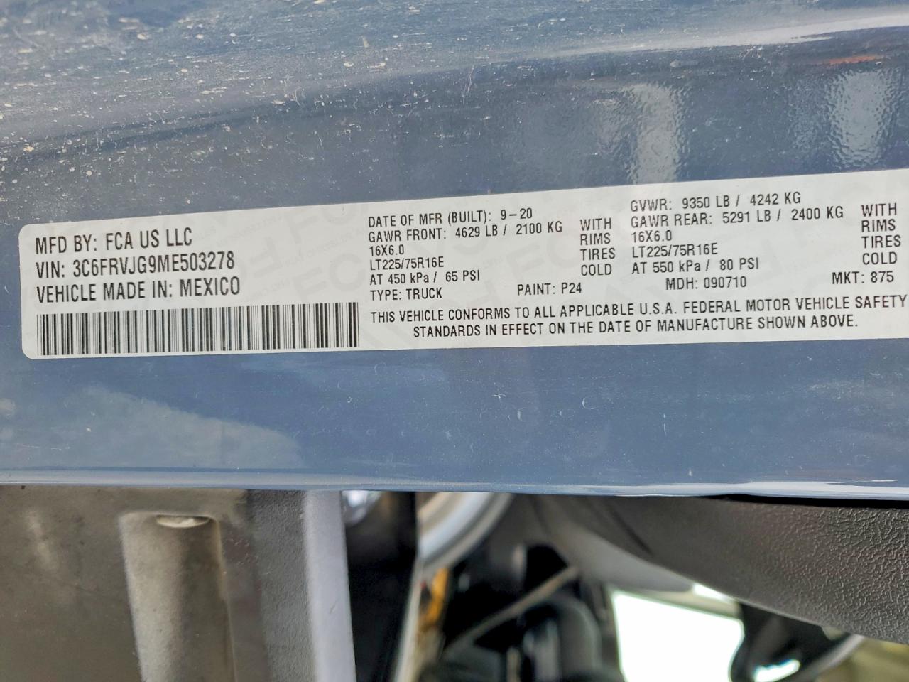 2021 RAM PROMASTER 3500 DELIVERY VAN photo 25