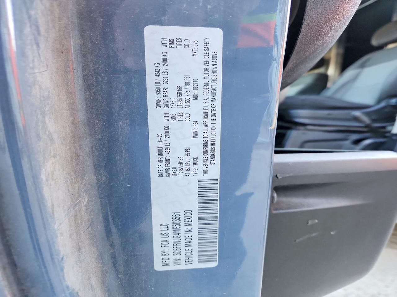 2021 RAM PROMASTER 3500 DELIVERY VAN photo 13