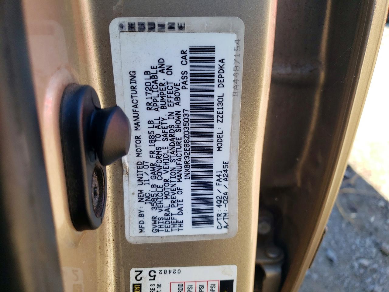 2008 TOYOTA COROLLA CE photo 12