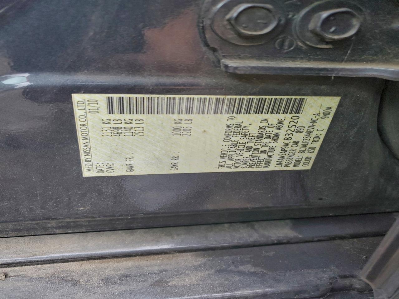 2010 NISSAN MAXIMA S photo 12