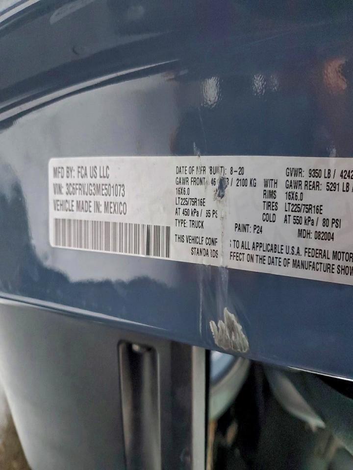 2021 RAM PROMASTER 3500 DELIVERY VAN photo 13