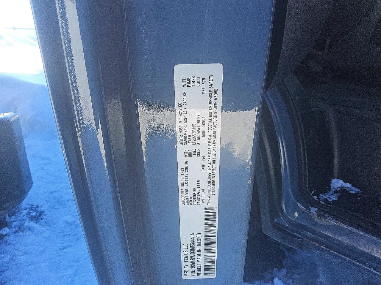 2021 RAM PROMASTER 3500 DELIVERY VAN photo 23