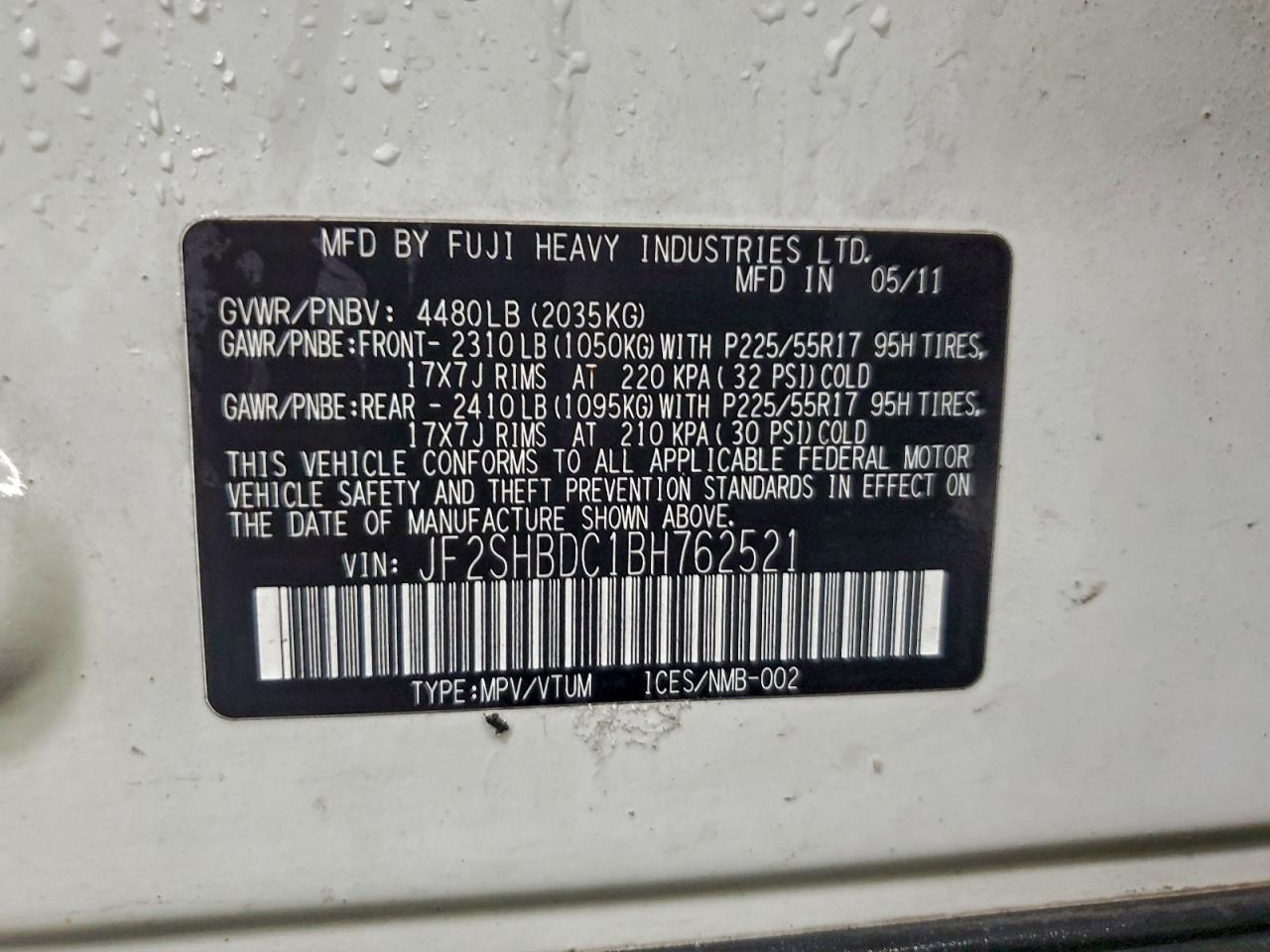 2011 SUBARU FORESTER 2.5X PREMIUM photo 23