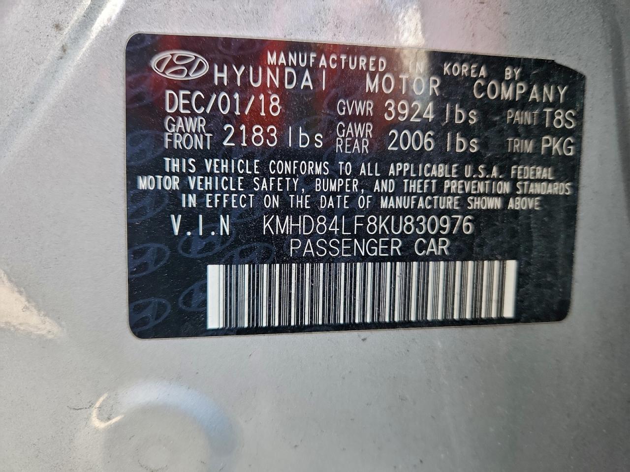 2019 HYUNDAI ELANTRA SEL photo 13