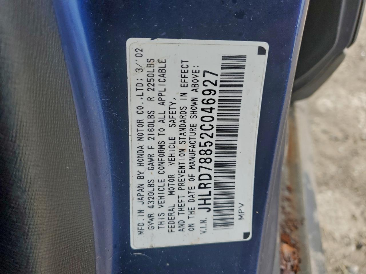 2002 HONDA CR-V EX photo 27
