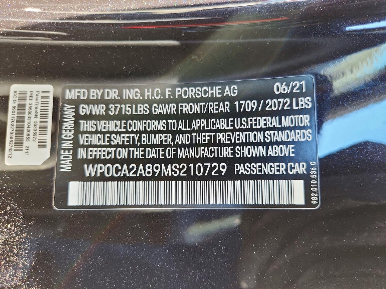 2021 PORSCHE BOXSTER BASE photo 12