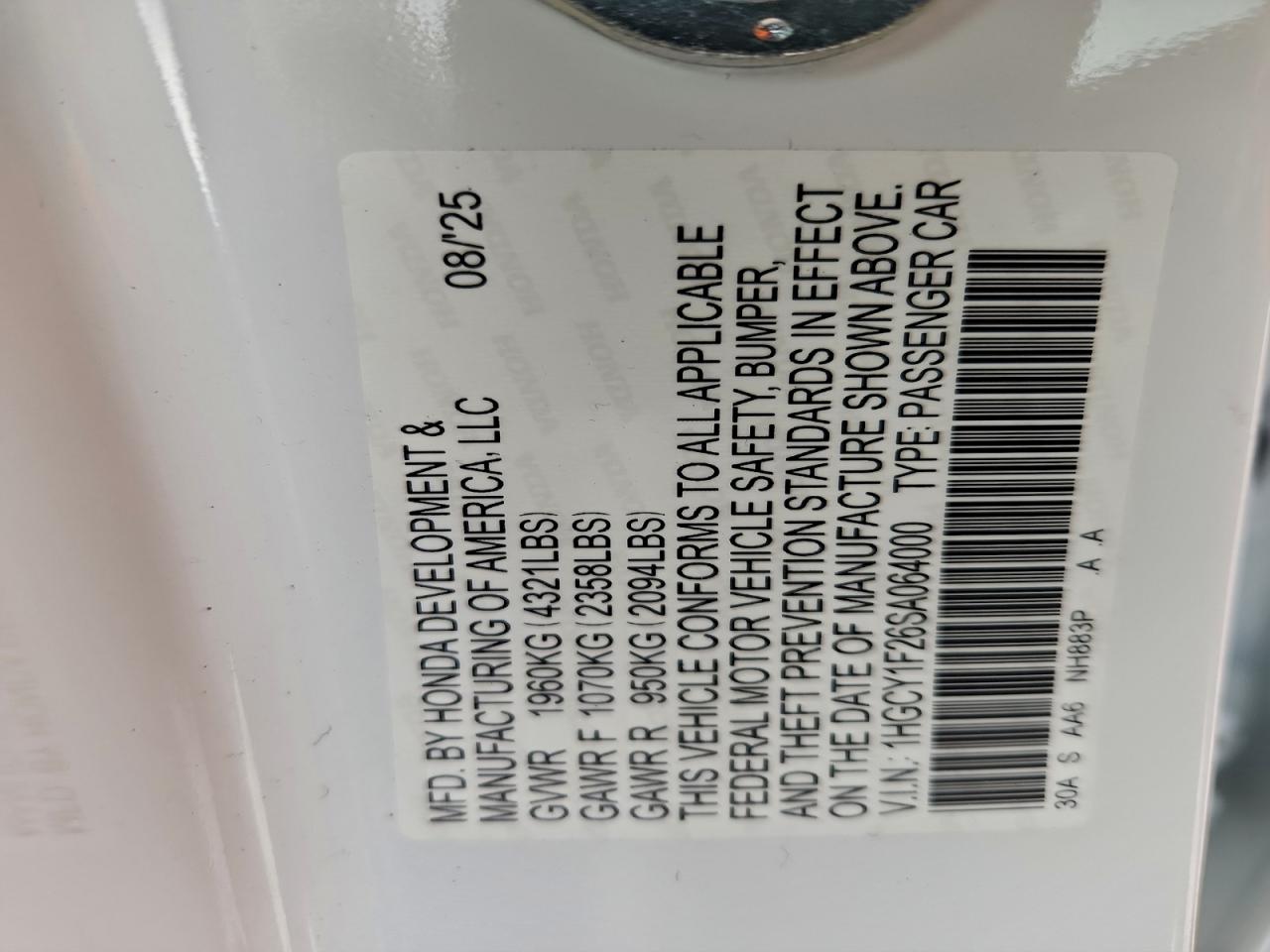 2025 HONDA ACCORD LX photo 12