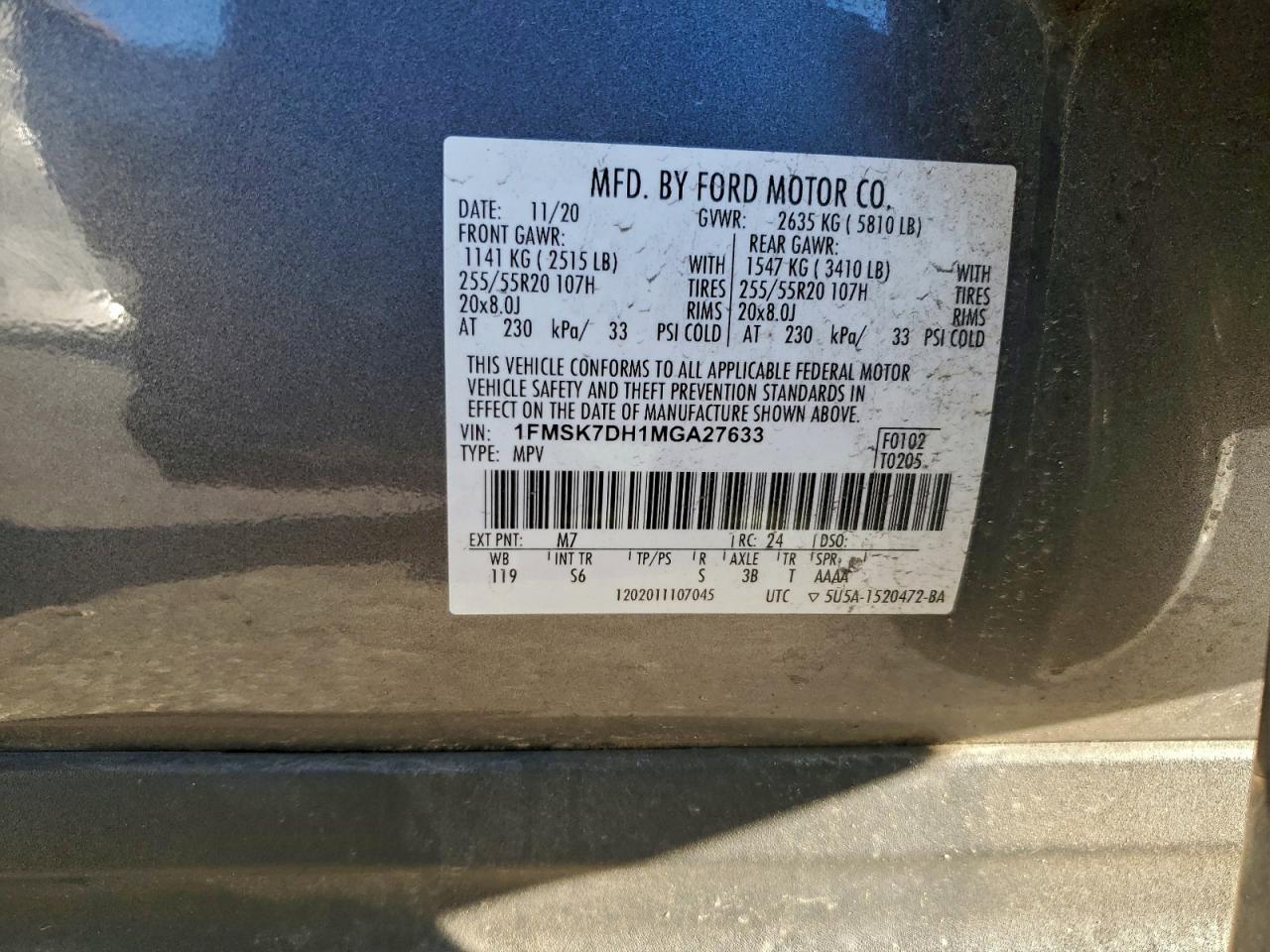 2021 FORD EXPLORER XLT photo 13
