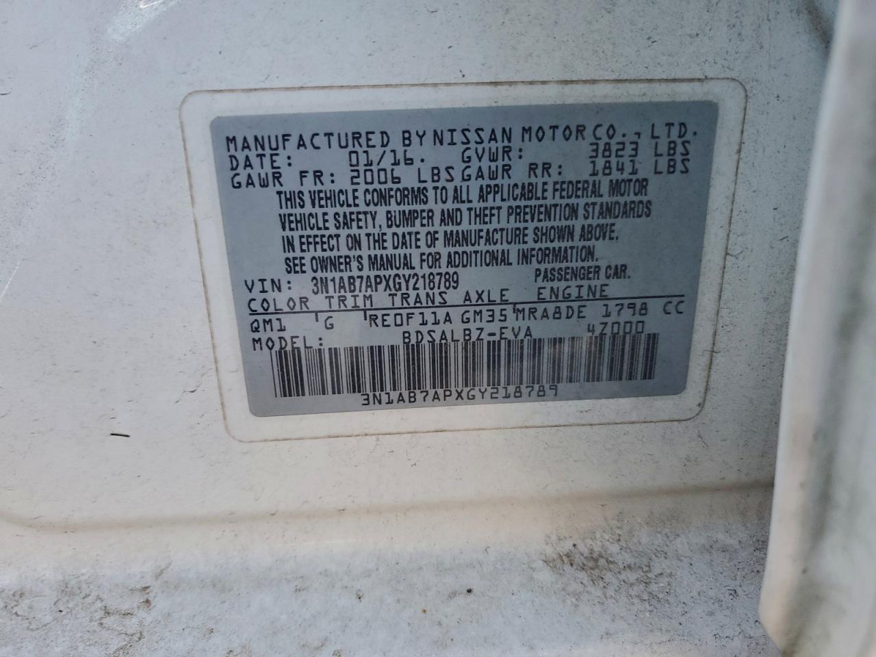 2016 NISSAN SENTRA S photo 23