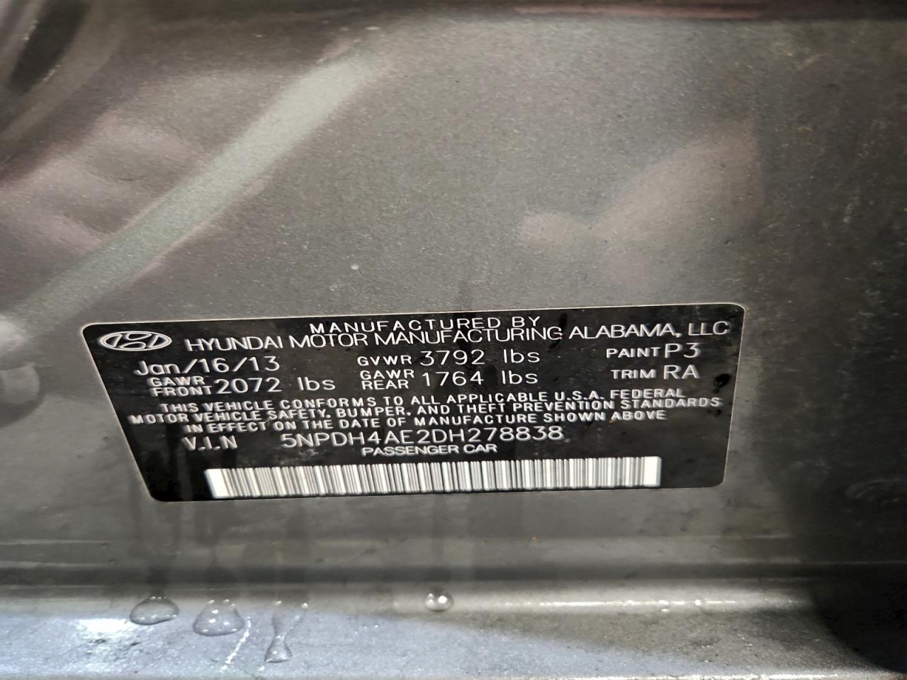 2013 HYUNDAI ELANTRA GLS photo 23