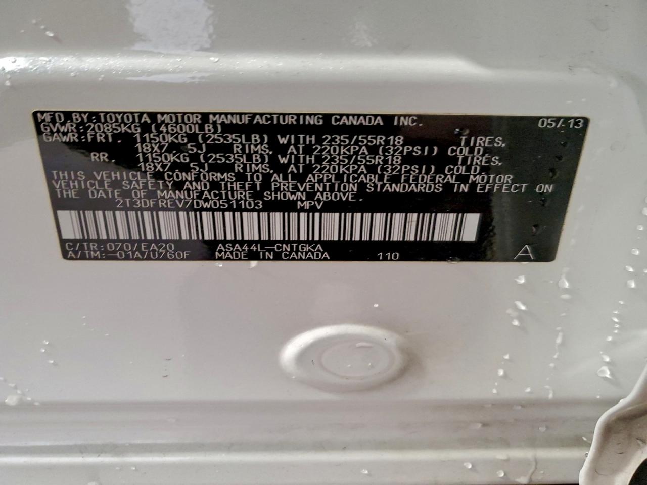 2013 TOYOTA RAV4 LIMITED photo 13