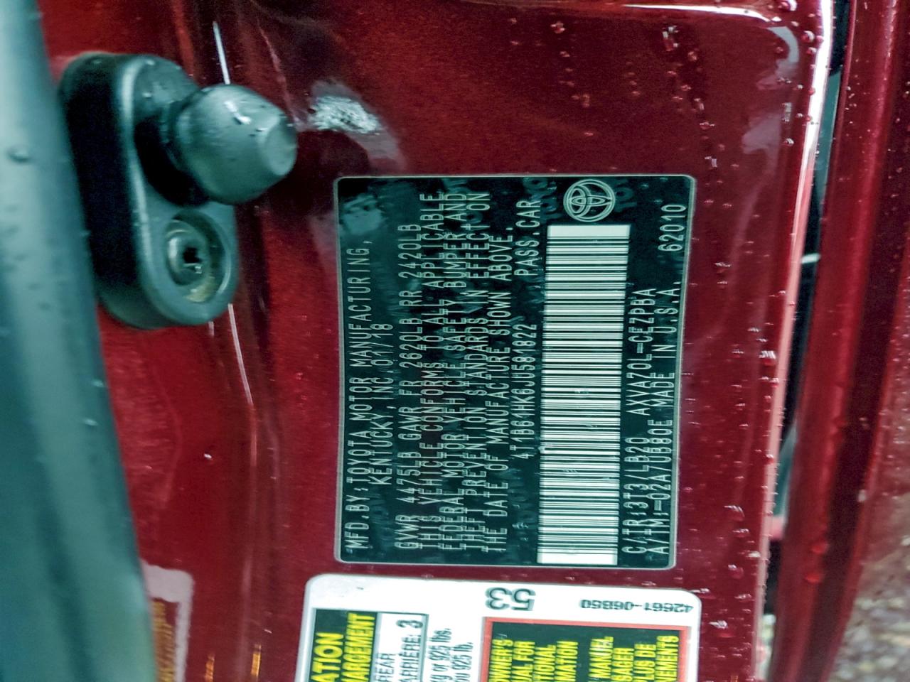 2018 TOYOTA CAMRY XSE photo 12