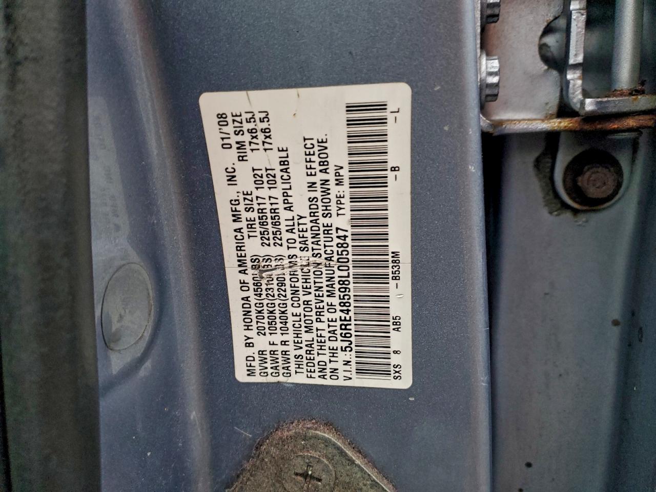 2008 HONDA CR-V EX photo 27