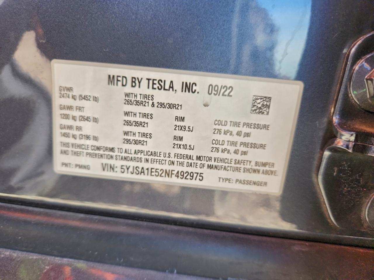 2022 TESLA MODEL S photo 25