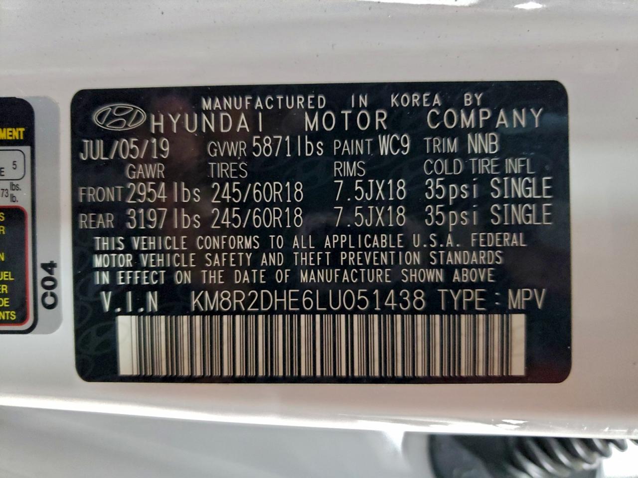 2020 HYUNDAI PALISADE SEL photo 13