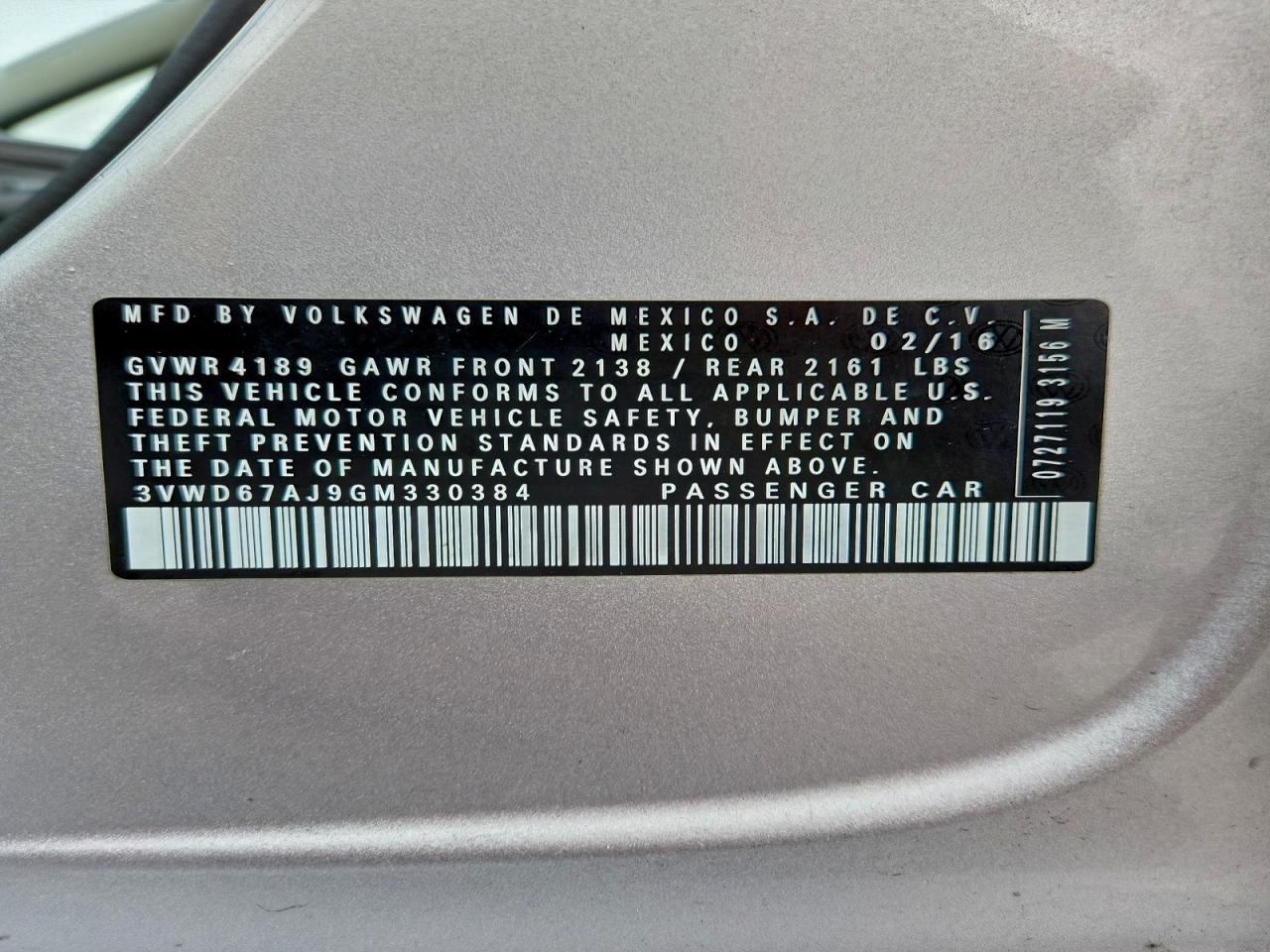 2016 VOLKSWAGEN JETTA SE photo 12