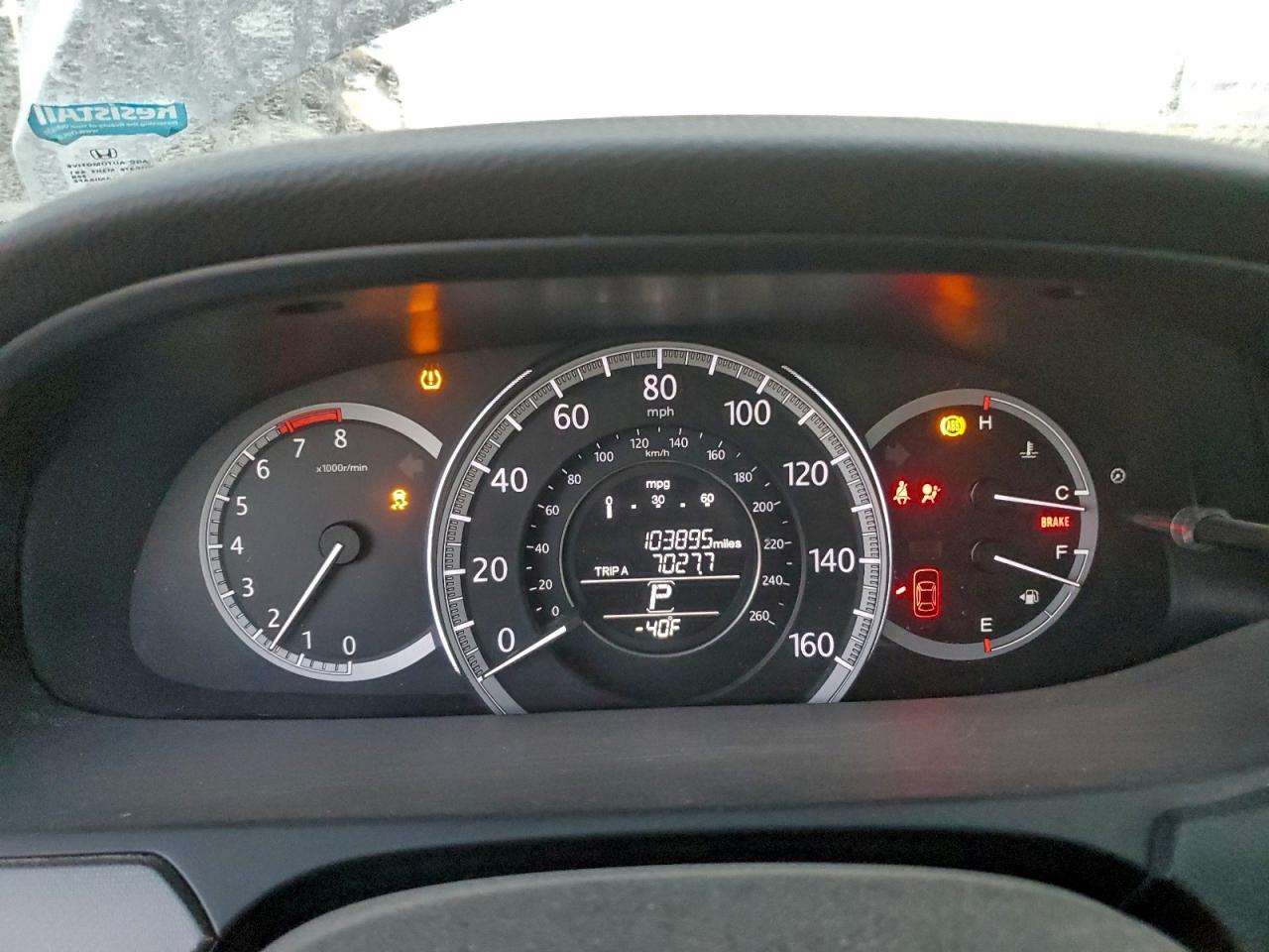 2015 HONDA ACCORD LX photo 9