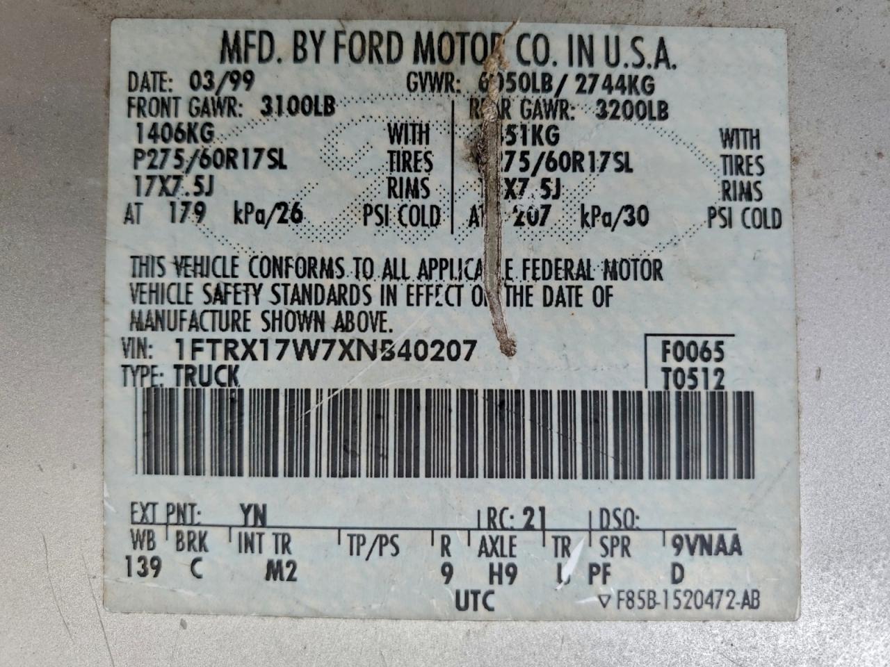 1999 FORD F150 photo 13