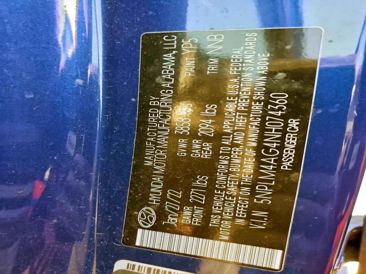 2022 HYUNDAI ELANTRA SEL photo 12