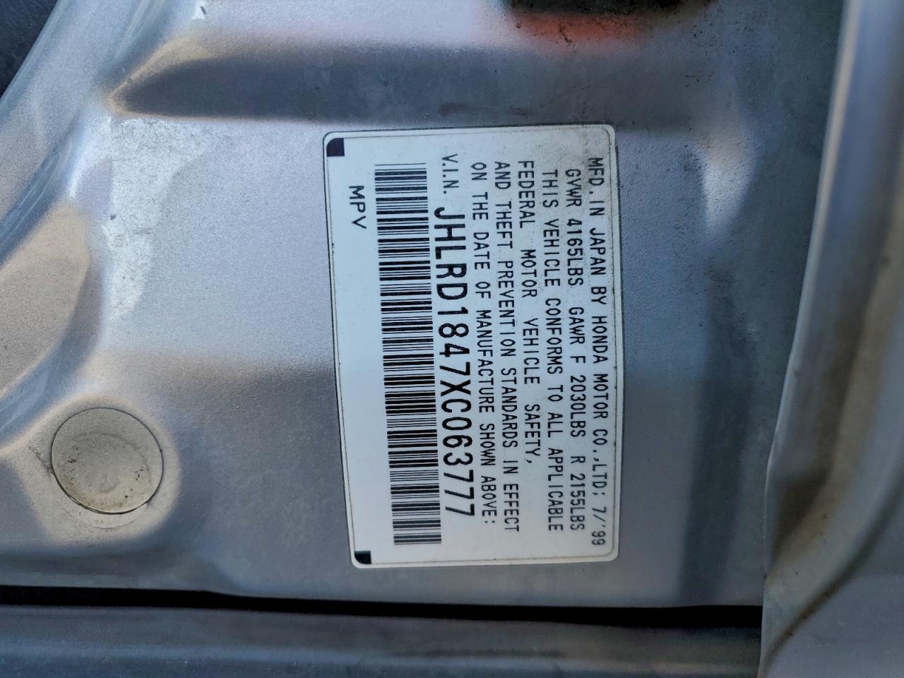1999 HONDA CR-V LX photo 13