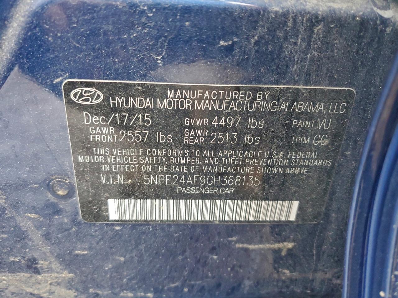 2016 HYUNDAI SONATA SE photo 24