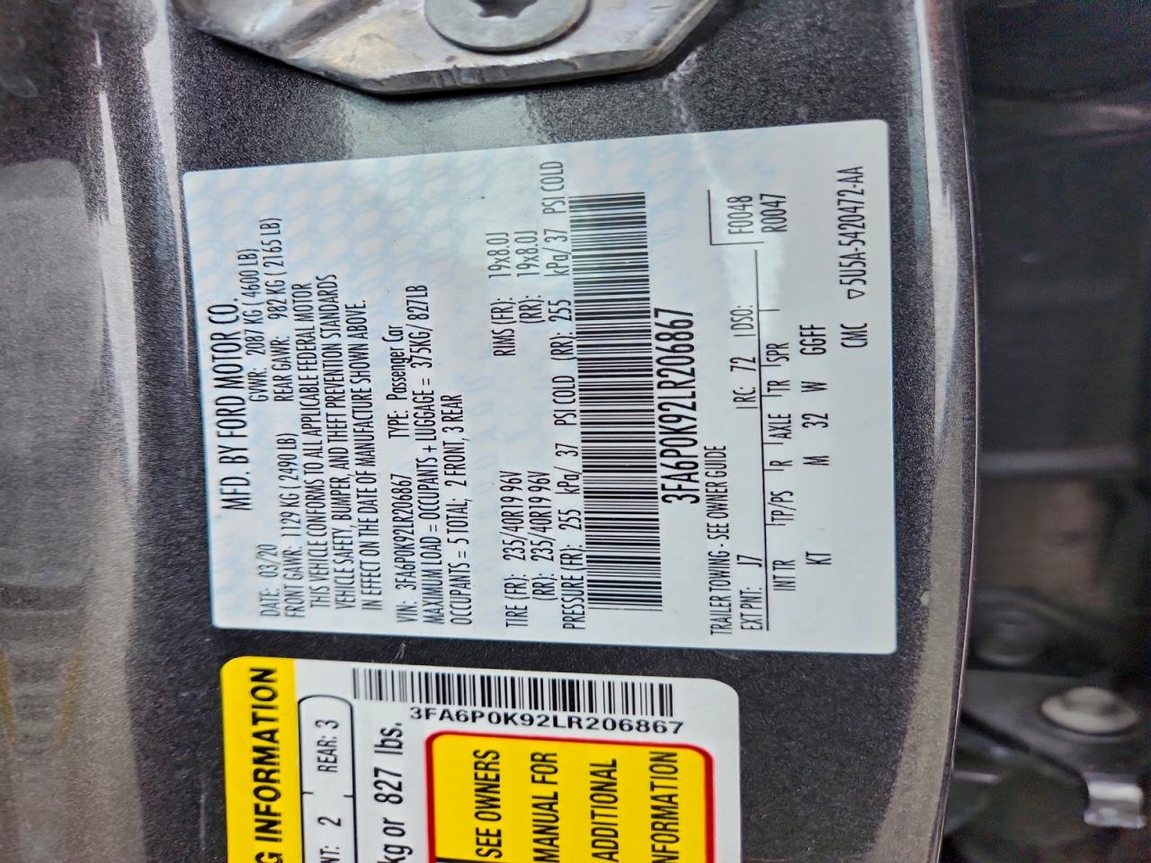 2020 FORD FUSION TITANIUM photo 13