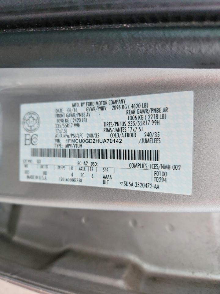 2017 FORD ESCAPE SE photo 13