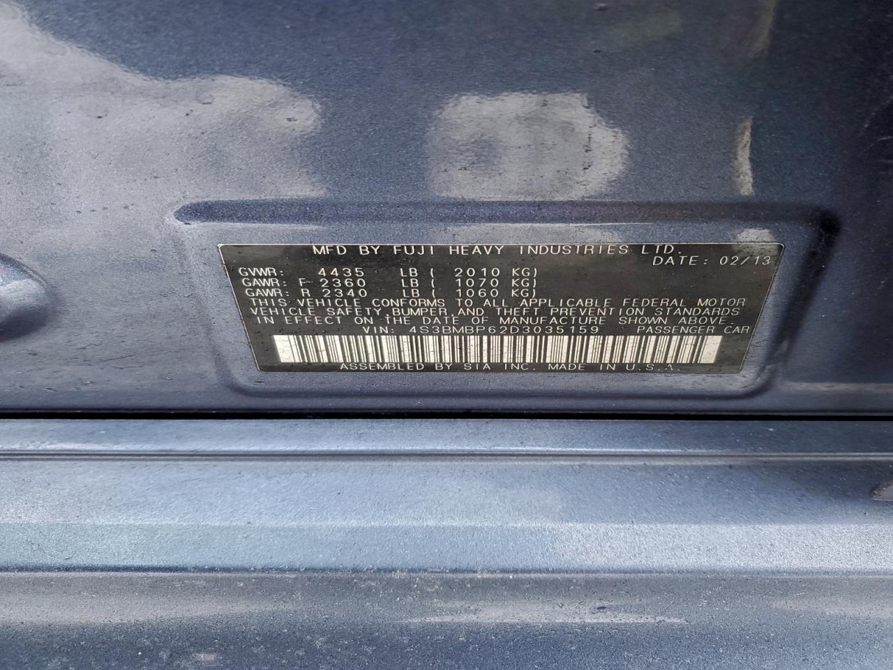2013 SUBARU LEGACY 2.5I LIMITED photo 34