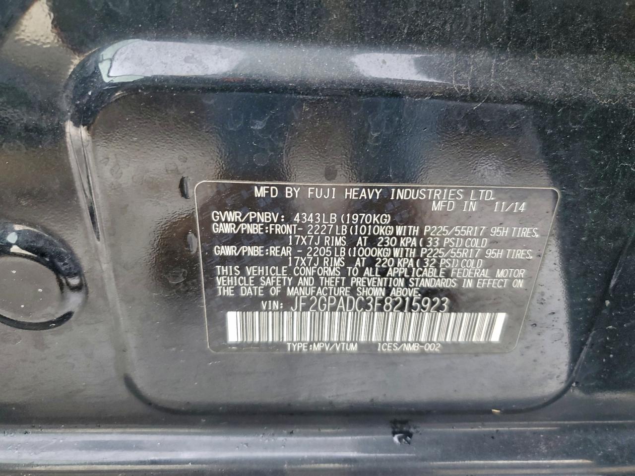 2015 SUBARU XV CROSSTREK 2.0 PREMIUM photo 25