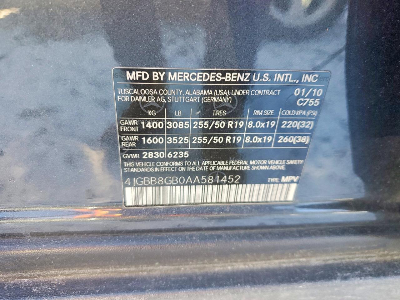 2010 MERCEDES-BENZ ML 350 4MATIC photo 13