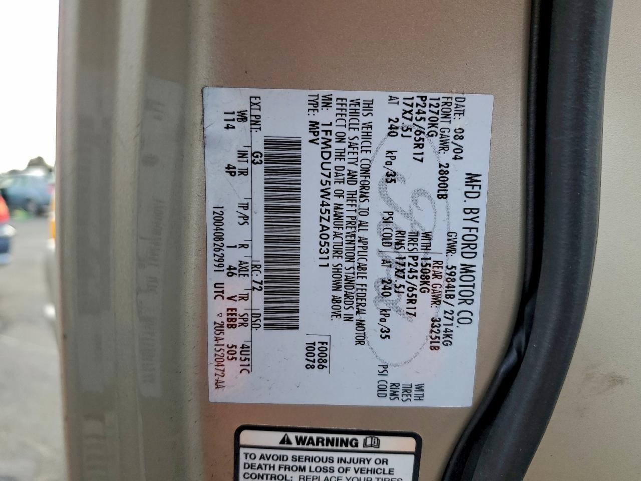 2005 FORD EXPLORER LIMITED photo 37