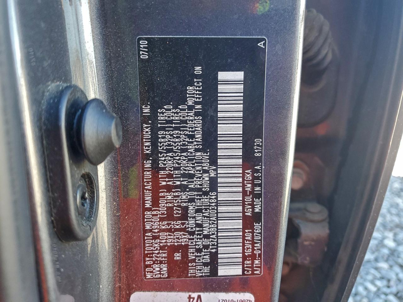 2010 TOYOTA VENZA photo 49