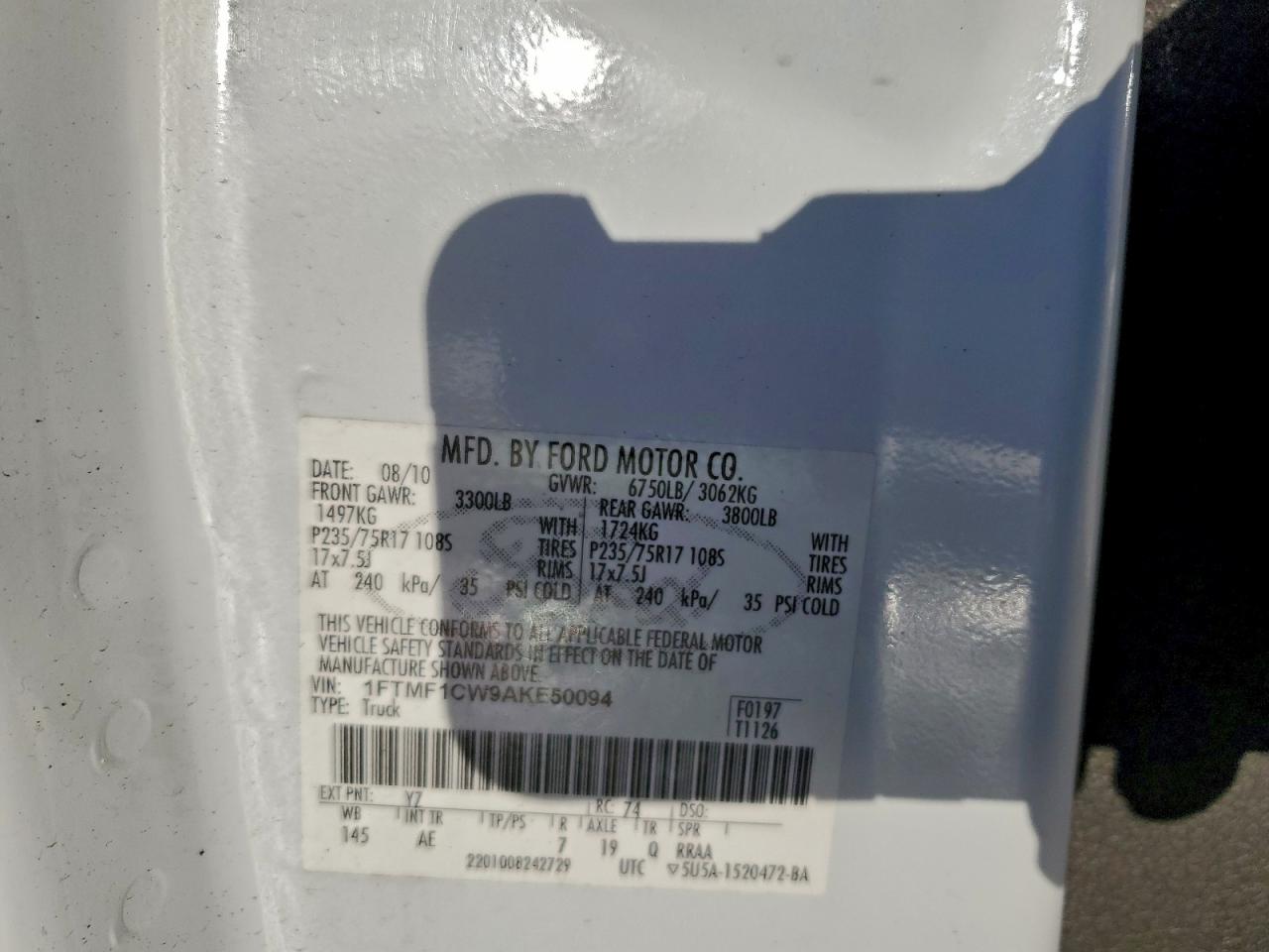 2010 FORD F150 photo 13