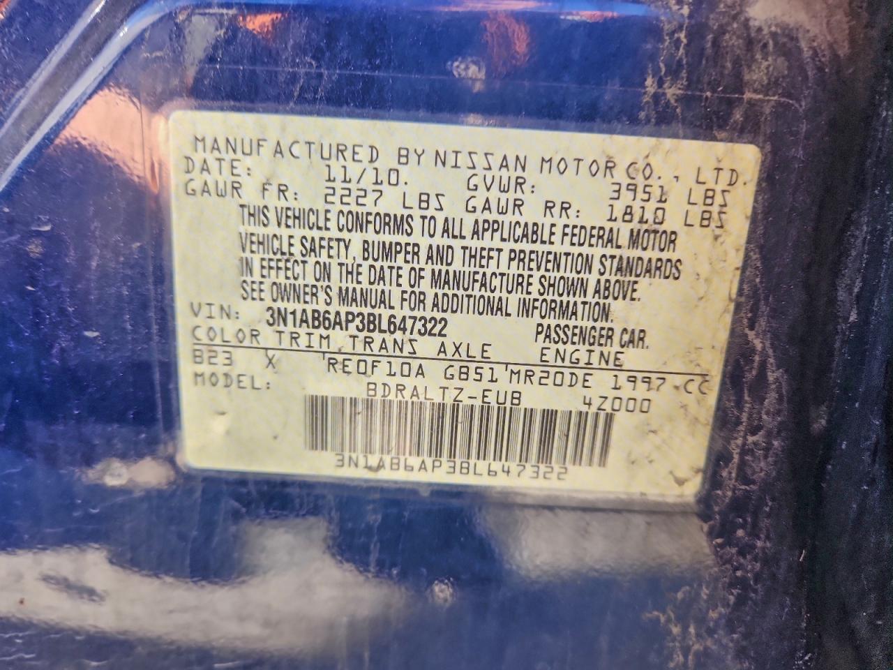 2011 NISSAN SENTRA 2.0 photo 34