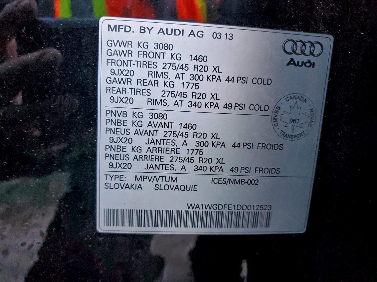 2013 AUDI Q7 PRESTIGE photo 13