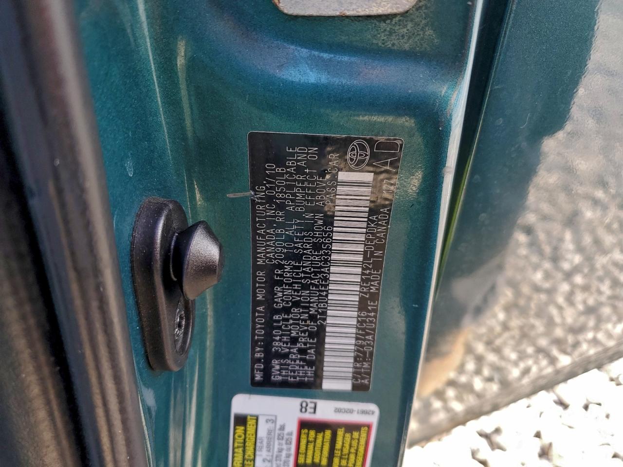 2010 TOYOTA COROLLA BASE photo 37