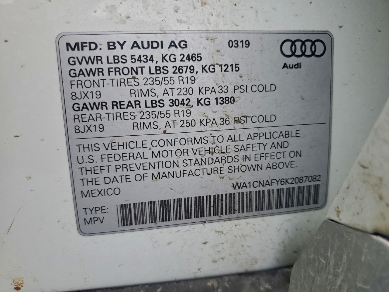 2019 AUDI Q5 PRESTIGE photo 40