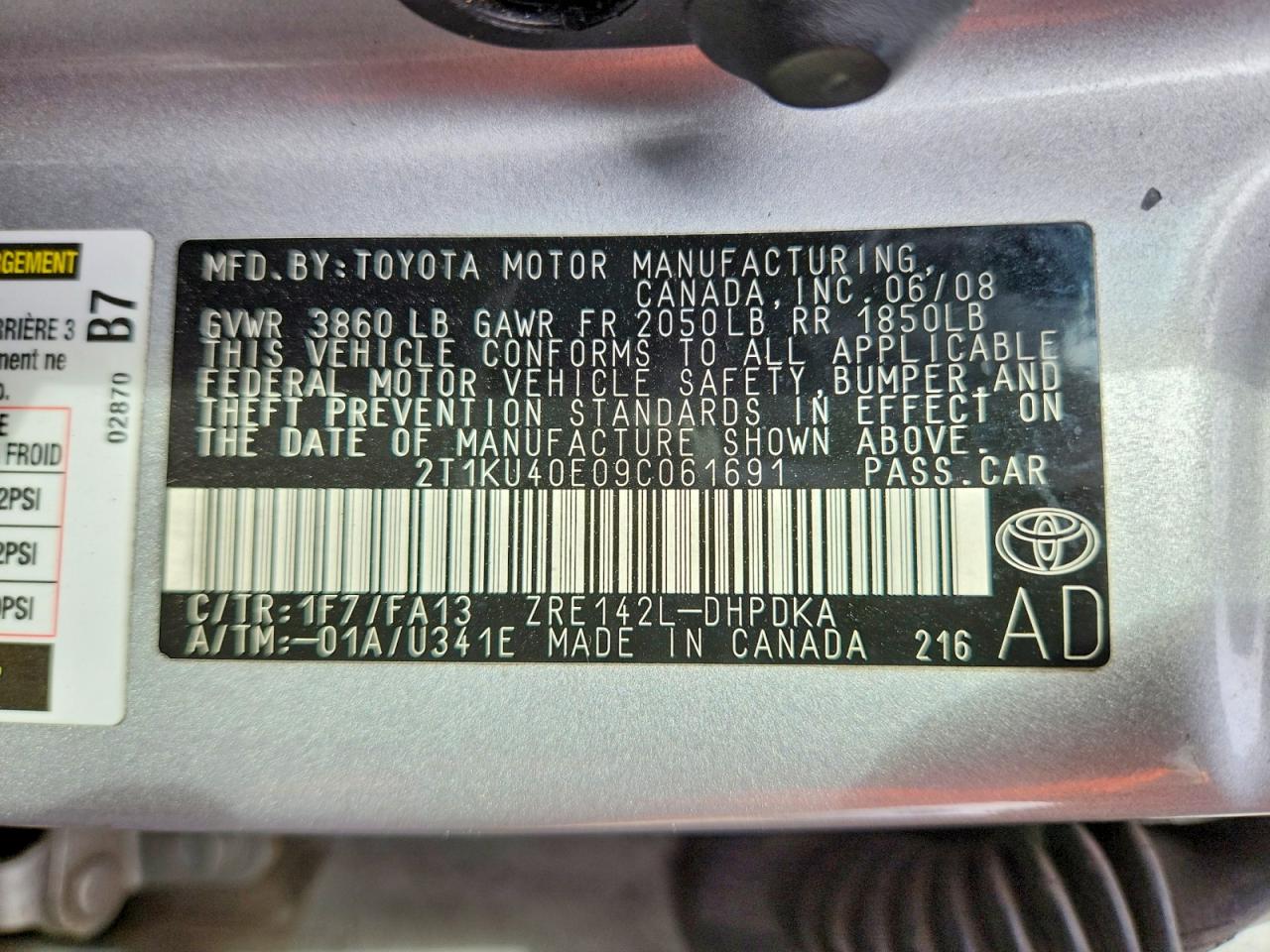 2009 TOYOTA COROLLA MATRIX photo 12