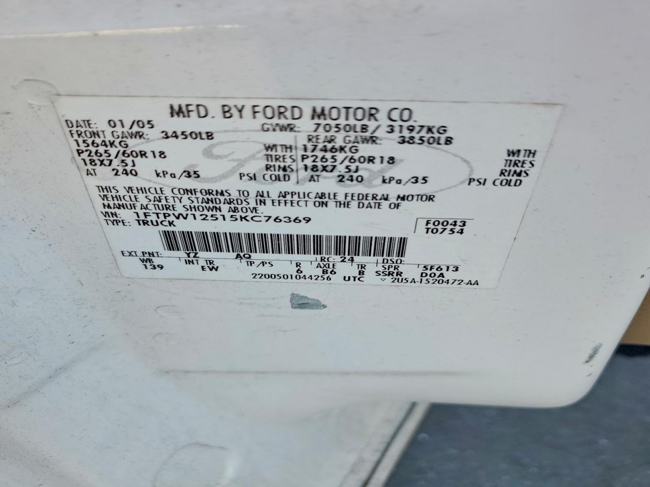 2005 FORD F150 SUPERCREW photo 34