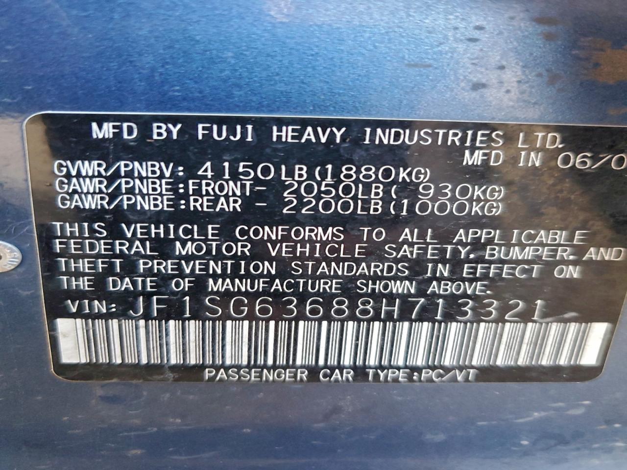 2008 SUBARU FORESTER 2.5X photo 12