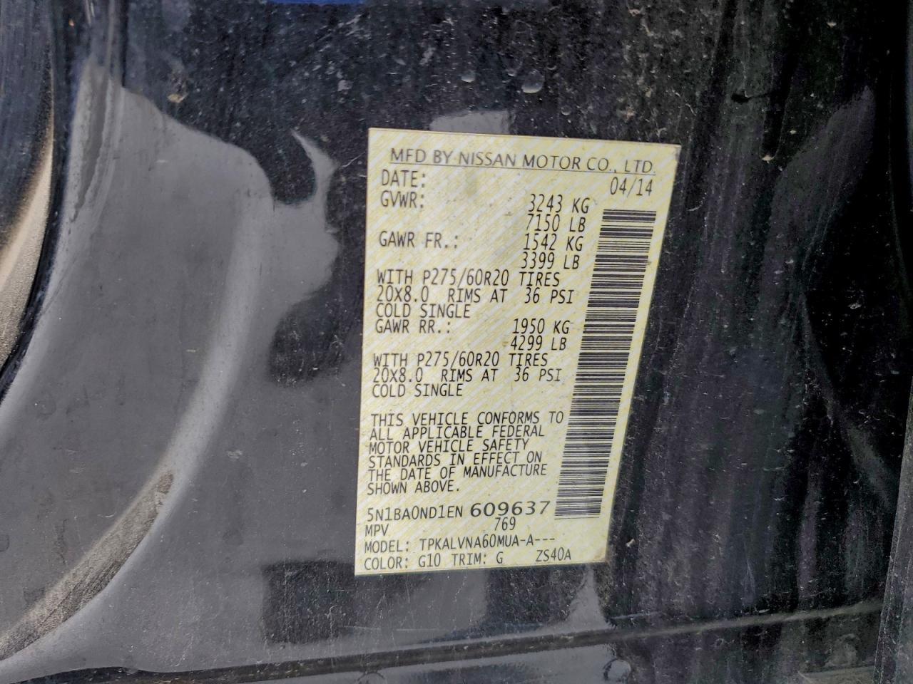 2014 NISSAN ARMADA SV photo 25