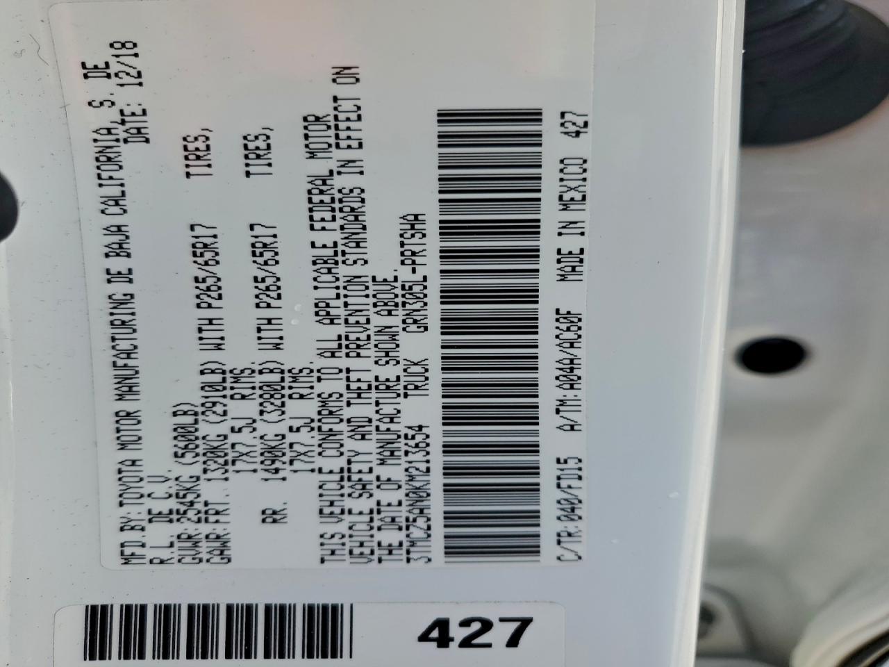 2019 TOYOTA TACOMA DOUBLE CAB photo 23