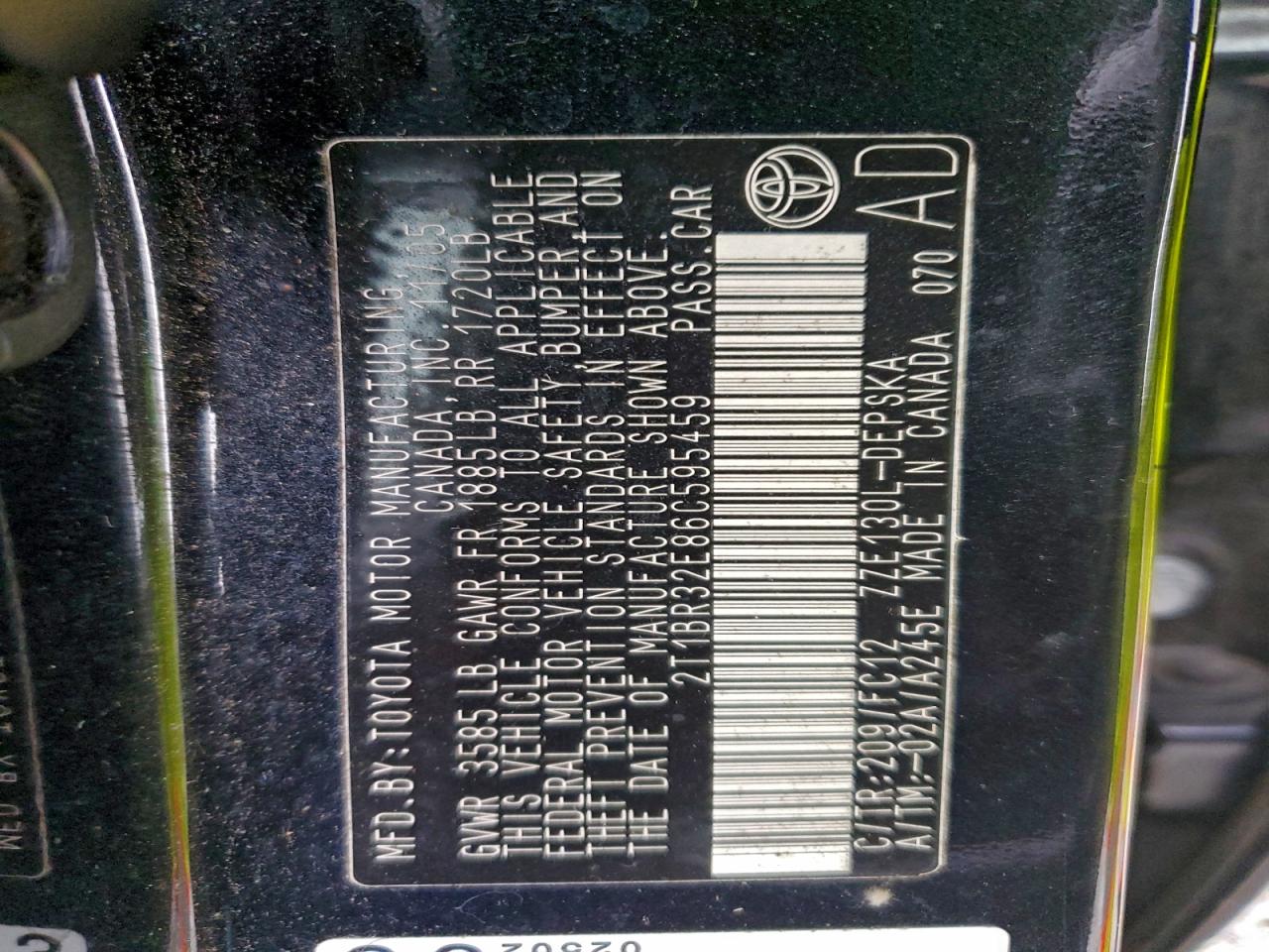 2006 TOYOTA COROLLA CE photo 12