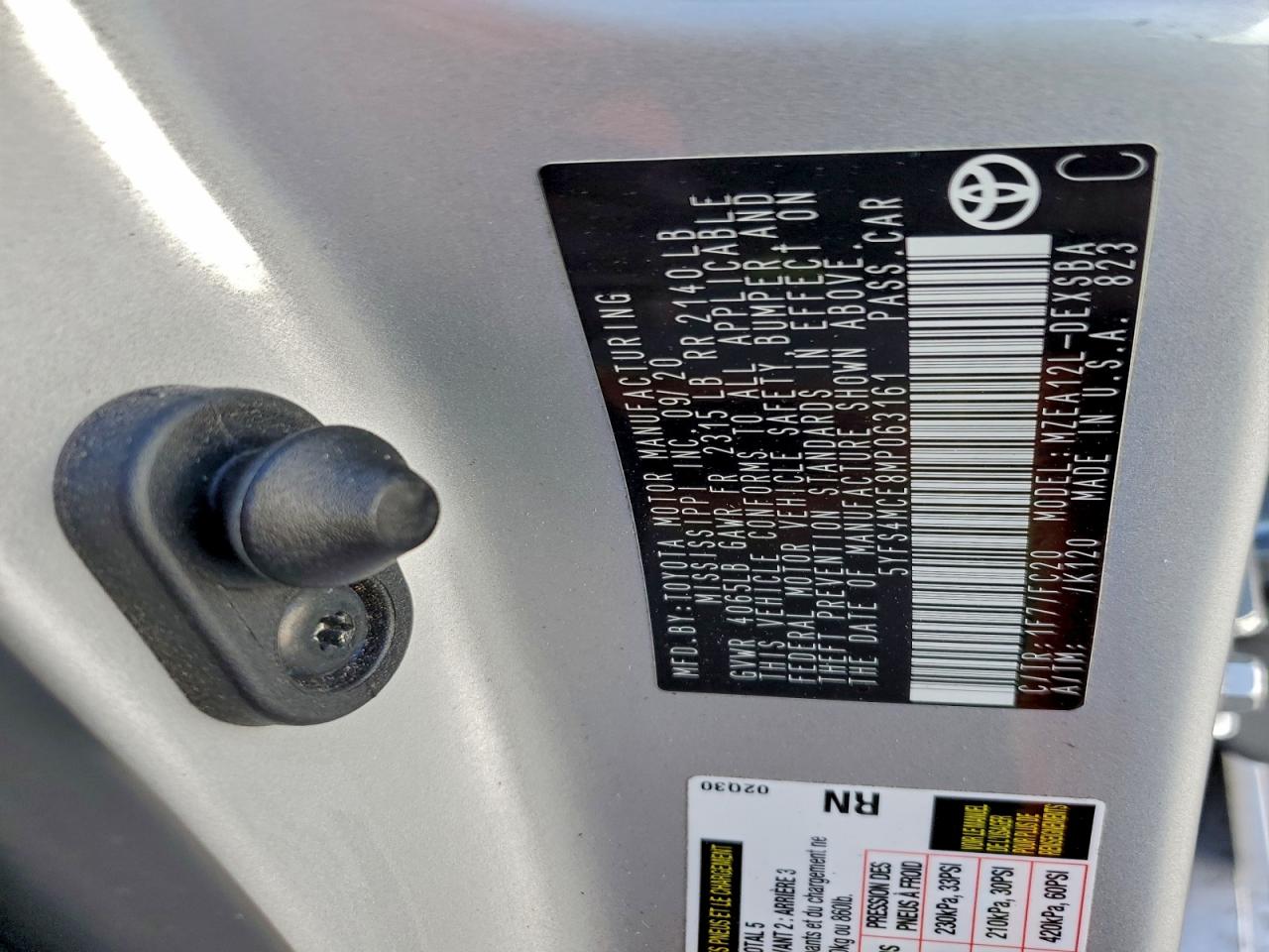 2021 TOYOTA COROLLA SE photo 12